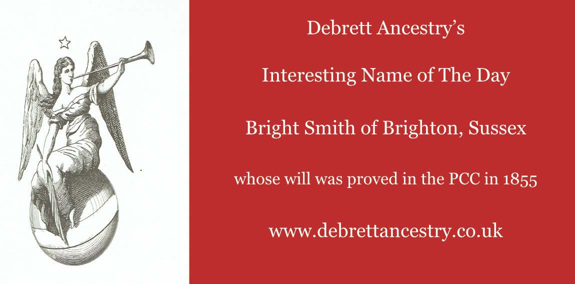 DebrettAncestry's tweet photo. #InterestingName Bright Smith
#Genealogy #FamilyHistory #Ancestry
Take a look at our selection of #SurnameStudies which are available here: https://t.co/tN7ZfdOapK https://t.co/Pr1SudaIqB