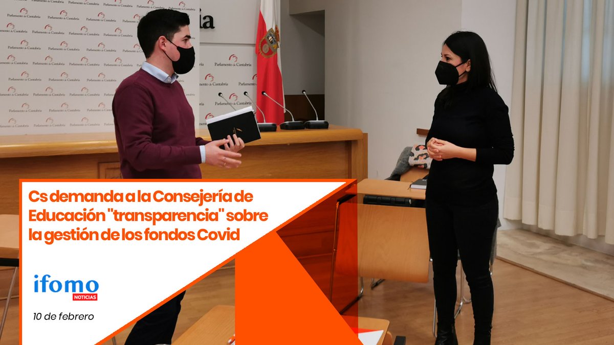 🍊💸 Cs demanda a la Consejería de Educación “transparencia” sobre la gestión de los fondos covid.

👩‍🏫 El diputado @DiegoMaranon3 incide en la necesidad de que los centros educativos dispongan de más recursos para seguir haciendo frente a la pandemia.

🗞️ ifomo.es/articulo/canta…