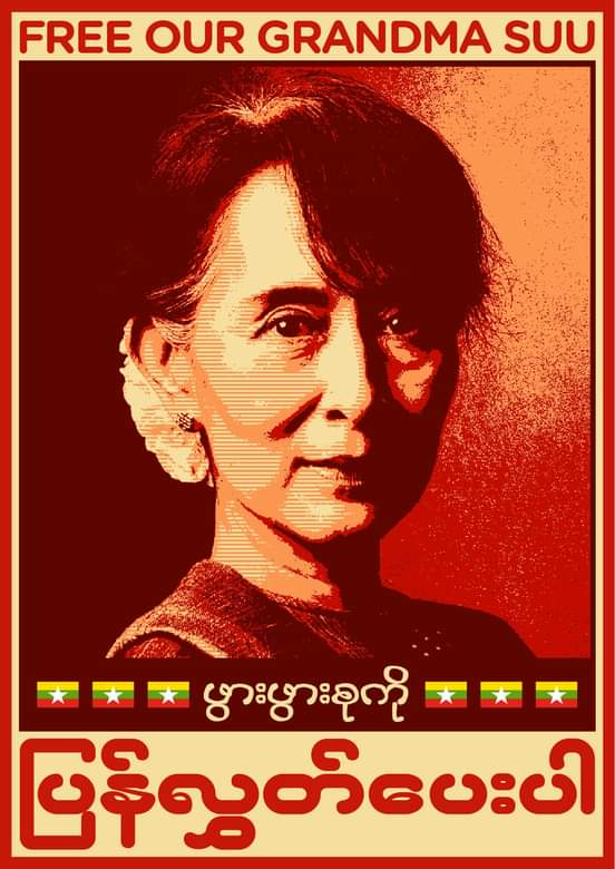 NanMyintmo's tweet photo. #Free_Our_Leaders
#Stop_Military_coup
#We_want_Justice
#We_want_democracy https://t.co/FZRCKEnjEa