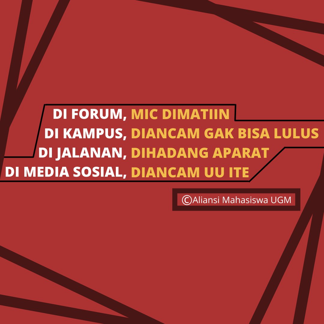 Aliansi Mahasiswa UGM (@ugmbergerak) on Twitter photo Selamat kepada bapak presiden RI <a href="/jokowi/">Joko Widodo</a> yang juga Alumni UGM. Kami sebagai mahasiswa UGM merasa bangga dengan bapak. Teruslah berkarya dengan oligarki dan para buzzer ๐
Hedeh.
#AliansiMahasiswaUGM Selamat kepada bapak presiden RI <a href="/jokowi/">Joko Widodo</a> yang juga Alumni UGM. Kami sebagai mahasiswa UGM merasa bangga dengan bapak. Teruslah berkarya dengan oligarki dan para buzzer ๐
Hedeh.
#AliansiMahasiswaUGM