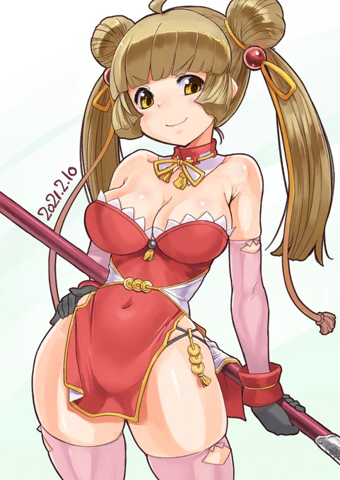 マツリにエロチャイナドレスっぽい格好をさせてみようと
遊んでいた絵のおすそ分けです
おさげと羽織の差分付き
羽織ると忍者感が増すわね
#アイギスお絵かき 