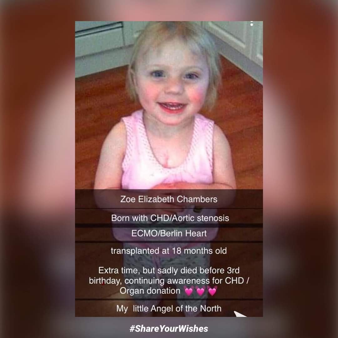 ❤️ February is Heart Month on Share Your Wishes &amp; International Congenital Heart Defect Awareness Month ❤️

“Going into my 16th year of CHD been the biggest heartache of my life.” Julie

#CHDAwareness #februaryheartmonth #aorticstenosis #NHS #organdonation #grievingmother