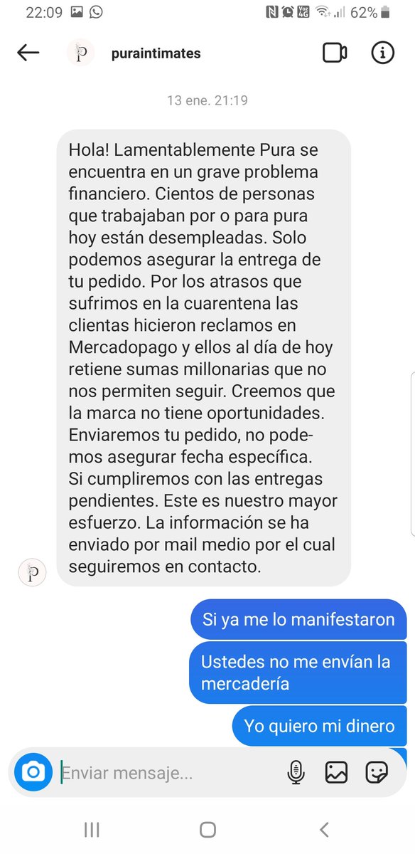 AnaliaAguirre's tweet photo. Relato mi estafa
3 de Noviembre realice 2 compras, una llego luego de reclamar y la otra 3 meses después no llego y tampoco me reintegran él dinero #puraintimates estafadores!!! Y por supuesto me bloquearon. No dejemos q estafen mas personas!!! RT https://t.co/WWGbQXJdkN