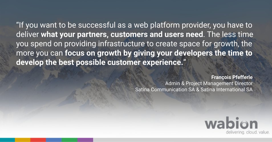 Focussing on #customersatisfaction instead of infrastructure: That is what Satina, a Swiss web platform provider, did by moving its #IT infrastructure from its previous private #cloud provider to @GCPcloud. Here's the full story: wabion.com/success-story-…