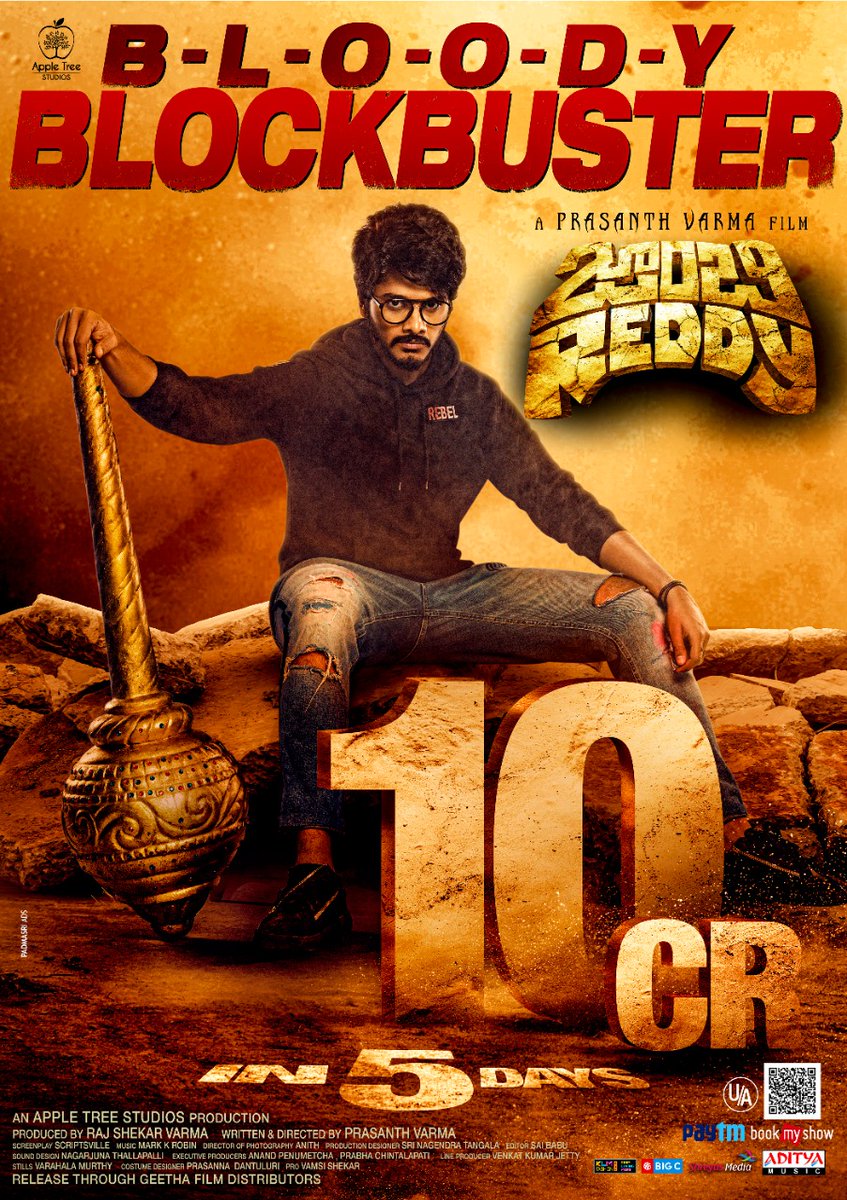 10 CRORES in 5 DAYS!!!🔥

Idhi PASS kaadhu... oora MASS!! 😎🤙🏻

Thank you all for making #ZombieReddy a #BloodyBlockbuster🩸🧟‍♂️ 

Book Your Tickets Now! 🎟️
<a href="/tejasajja123/">Teja Sajja</a> <a href="/PrasanthVarma/">Prasanth Varma</a> <a href="/anandhiactress/">Anandhi (kayal)</a> <a href="/DakshaOfficial/">Daksha Nagarkar</a> #RajShekarVarma <a href="/AppleTreeOffl/">Apple Tree Studios</a>