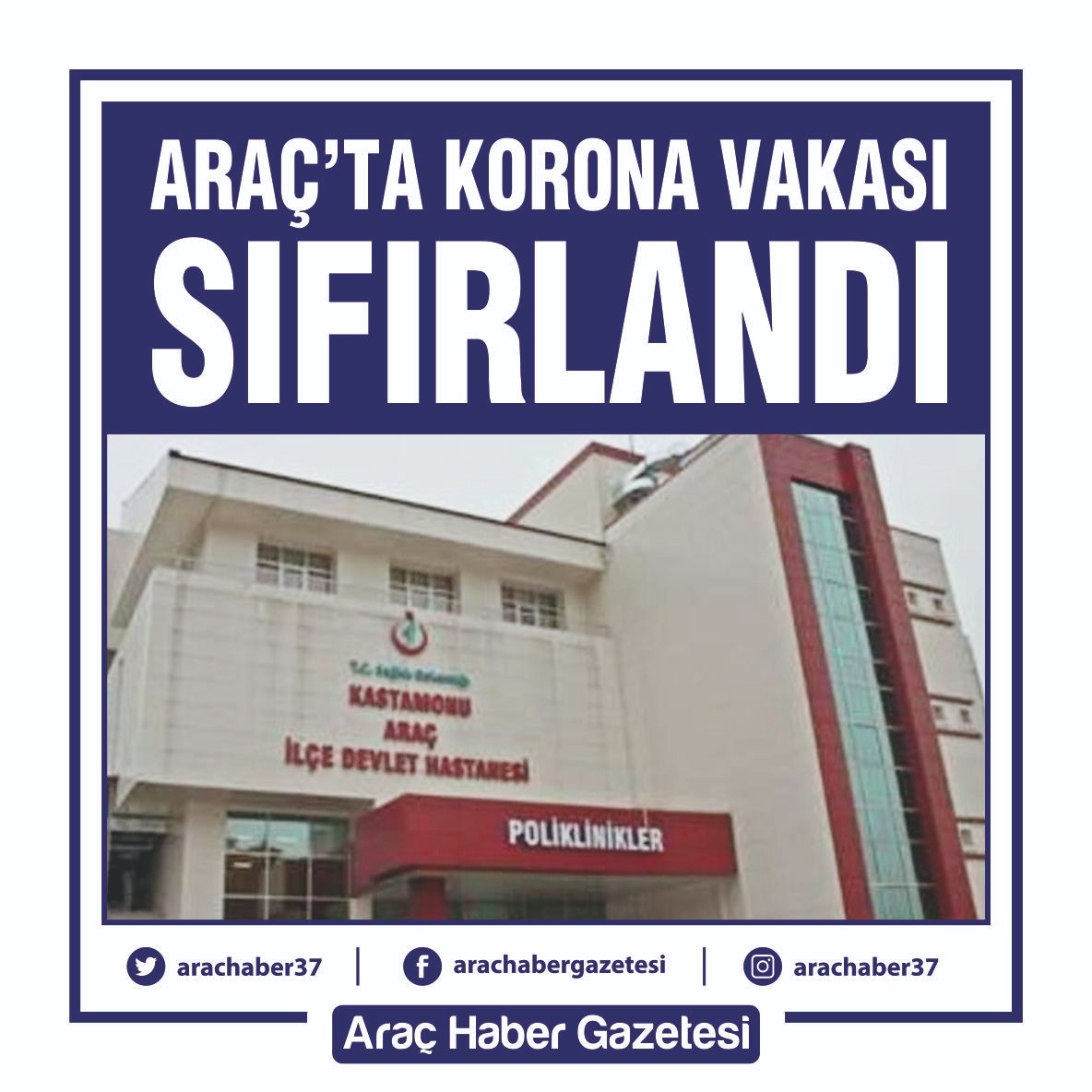 Araç’ta Korona Vakası Sıfırlandı

Alınan tedbirlerle beraber düşüşe geçen Covid-19 vaka sayısının günümüz itibariyle sıfırlandığı öğrenildi.

Yetkililer maske, Mesafe, Temizlik kurallarına uyarak tedbirleri bırakmamamız gerektiğini bir kez daha vurguladı.