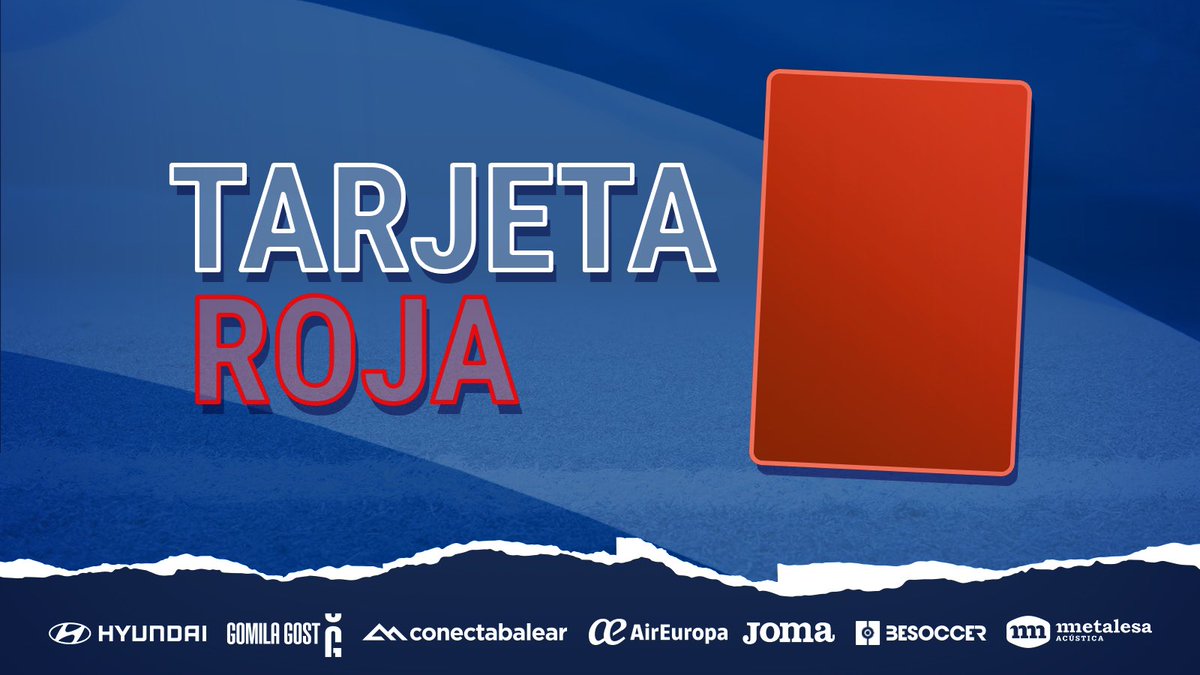 atleticbalears's tweet photo. 🔴 Expulsado por doble amarilla Olaortua
|1-0| 90’ #DUXATB ⚪️🔵 https://t.co/ywiPbyWC7J