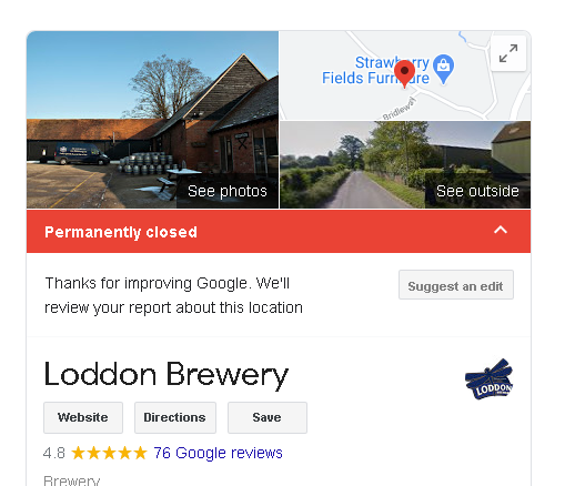 It's been pointed out that Google is currently saying we're permanently closed.

We're absolutely not.

Google is saying this about some businesses that have marked themselves as temporarily closed.🤦‍♀️

Our home delivery service is running and the shop re-opens on Tuesday!