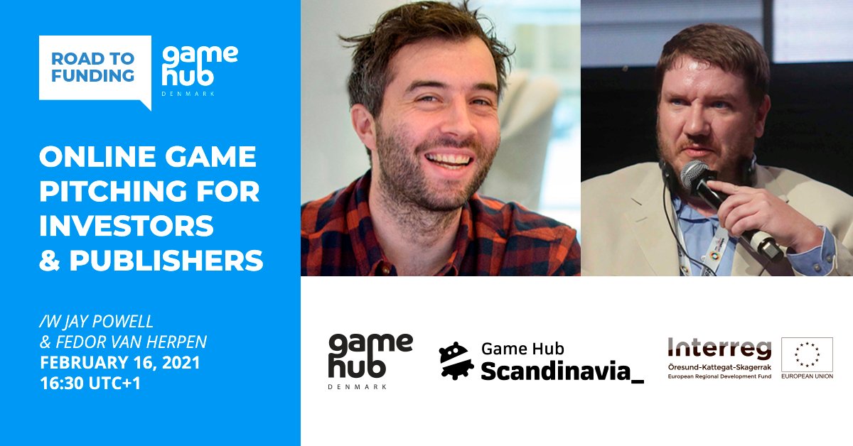 #dkgame #swegame Less than a week away for the event 'Online Pitching'!

Join us and get valuable knowledge on what to do, and what to avoid when searching for funding digitally.

#RoadtoFunding 
gamehubdenmark.com/events