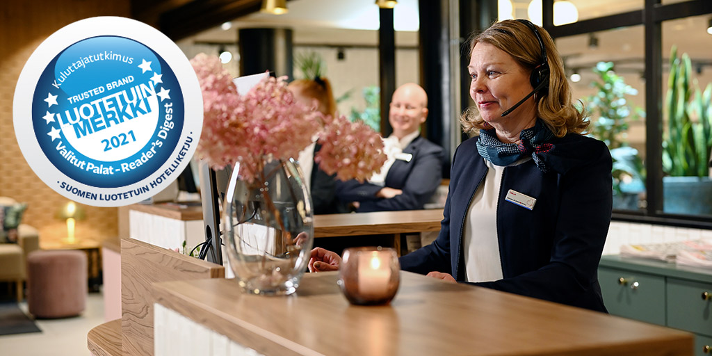sokoshotels's tweet photo. Sokos Hotels on valittu jo 10. kertaa peräkkäin Suomen luotetuimmaksi hotelliketjuksi. Lue lisää: https://t.co/JYPz5dlpoD https://t.co/4OMNKyEmZx