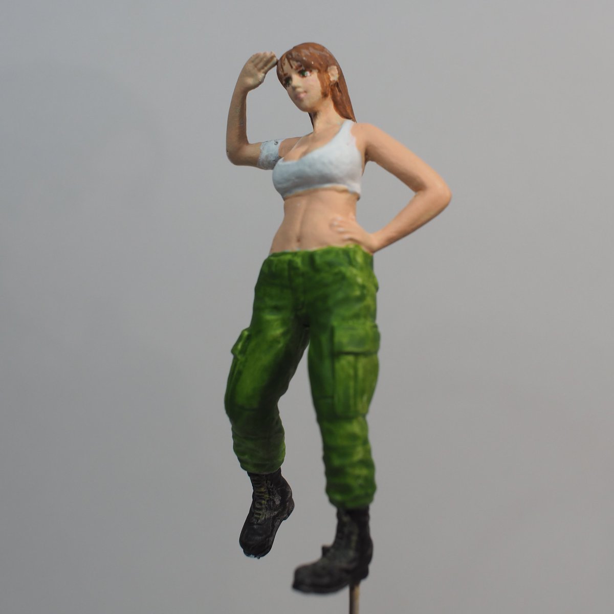 CobozuM's tweet image. オーロラモデルさんとこの女性兵士No.7さん。
ヨシ、いったん完了。肘のくぼみは銃創なのです。
やろうと思えばまだまだ手が入るんだろうけど、僕はこんなアッサリ目がいいのです。
沼の住人としてさらに精進しよう。
#AuroraModel Female Army Soldier #7