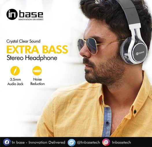 Inbasetech's tweet photo. Inbase Extra Bass Stereo Headphone. Enjoy Crystal Clear Sound With Deep Bass Impact. #Headphone #InnovationDelivered https://t.co/rg74kFNTUf