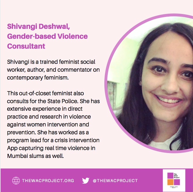 TheWACproject's tweet photo. Meet @shivangiD14 - a feminist social work professional and researcher, &amp; our next panelist on #GIChampions2020.
We are excited to have her in-depth understanding of gender dynamics for creating the blueprint for more inclusive workspaces of the future!
#inclusion #diversity #hr https://t.co/Wav053KyEH