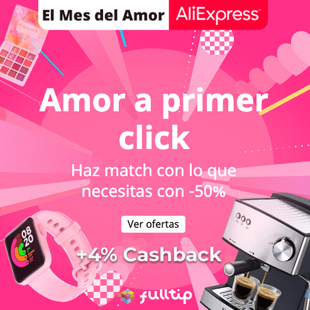 fulltip's tweet image. Este San Valentín, aprovecha las rebajas de hasta la mitad de precio en AliExpress + 4% de cashback.
Porque el amor no se compra, pero nunca está de más ayudarse con material para conquistar 😉