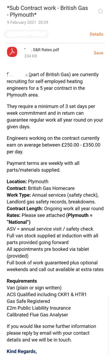 Plymouthgas's tweet photo. How disappointed would you be with your employer, if while you were taking strike action over #FireAndRehire contracts, they were recruiting subcontractors via email?

@GMB_union

#BritishGasStrike #HomeCare https://t.co/2fU95cEMD2 https://t.co/IB2QnpnbEN