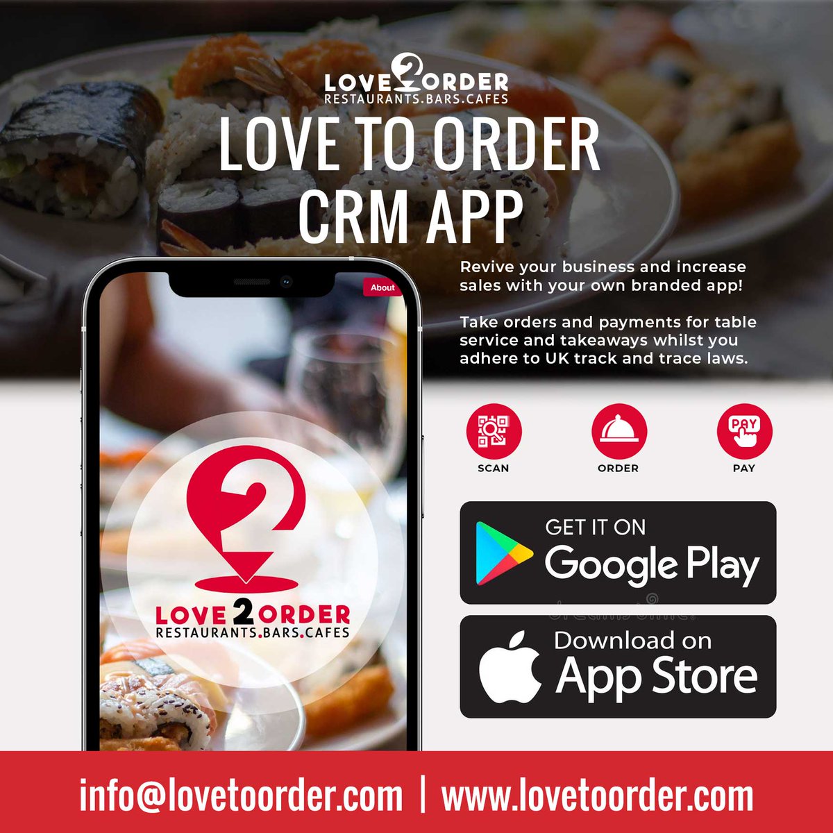 Just Launched!!!
The official Love to Order CRM App!

#contactless #delivery #socialdistancing #food #staysafe #contactlessdelivery #eatouttohelpout #bars #cafes #pizza #burgers #eastbourne_insta #eastsussex #sussex #brighton #hastings