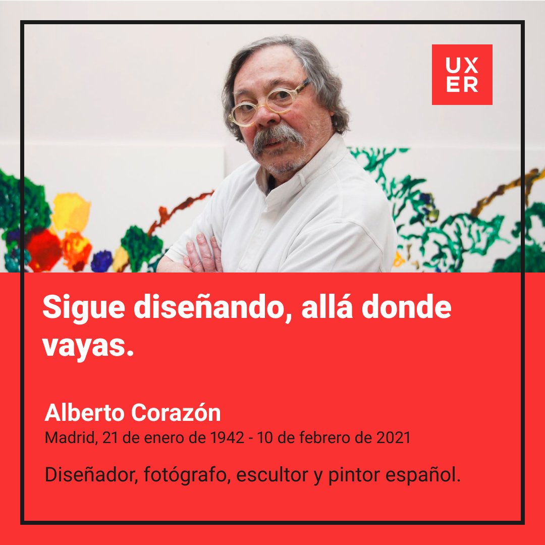 Sigues diseñando allá donde vayas, compañero. #AlbertoCorazon #diseño