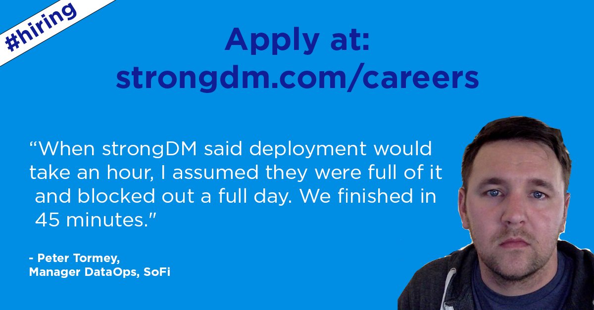 Customer Success can mean many things. On my team it means you're the CEO of your accounts-the buck stops with you to make their lives easier. Wish you had that kind of autonomy? strongDM's hiring 5 Customer Success Managers. DM me or apply: strongdm.com/careers #csm #Hiring
