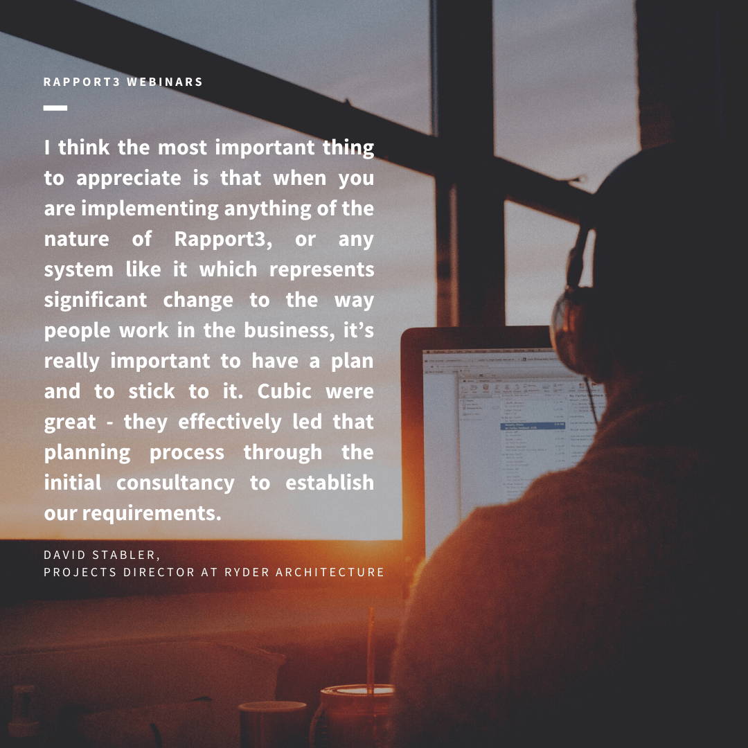 Rapport3's tweet photo. Did you manage to check out our summary of David Stabler’s story of migrating to Rapport3 from another project accounting system? Ryder Architecture moved over to Rapport3 after their existing system ceased to offer them what they needed. Read it here ➡️ https://t.co/MHSPhj3rEl https://t.co/cuHu7bBA1U