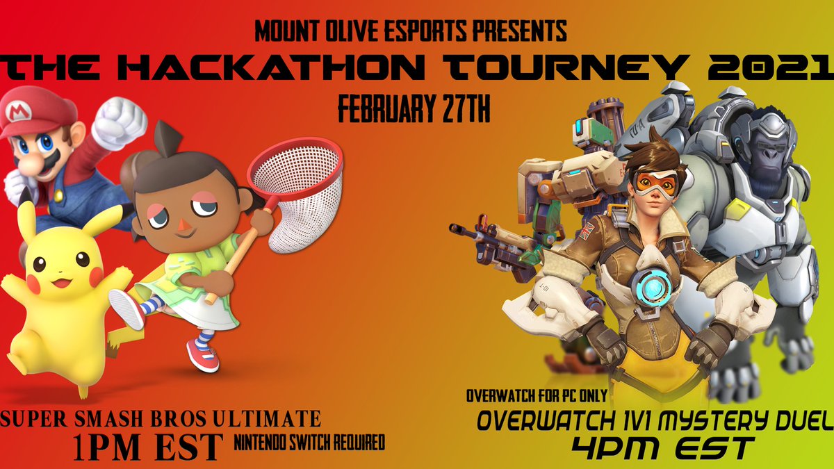 Mount Olive Computer Science (@mocompsci) on Twitter photo Mount Olive High School will be hosting an #eSports tournament in Parallel to our #hackathon on Saturday, February 27th! #overwatch(PC only) and #supersmashbrothers(Switch). Spread the word, tell your friends!
mohsHacks.com
<a href="/ZywickiR/">Dr. Robert R. Zywicki</a> <a href="/RebeccaKreider/">Dr. Rebecca W. Kreider</a> <a href="/coachmoore3804/">Kevin Moore</a> Mount Olive High School will be hosting an #eSports tournament in Parallel to our #hackathon on Saturday, February 27th! #overwatch(PC only) and #supersmashbrothers(Switch). Spread the word, tell your friends!
mohsHacks.com
<a href="/ZywickiR/">Dr. Robert R. Zywicki</a> <a href="/RebeccaKreider/">Dr. Rebecca W. Kreider</a> <a href="/coachmoore3804/">Kevin Moore</a>