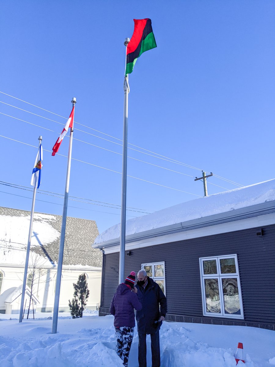 town_berwick's tweet photo. In front of a small crowd, Mayor Don Clarke read the official proclamation from last night's Council Meeting stating that February is recognized as African Heritage Month in the Town of Berwick and then invited Hannah forward to officially raise the flag. We are #BerwickToTheCore https://t.co/XR6l5hSEwI