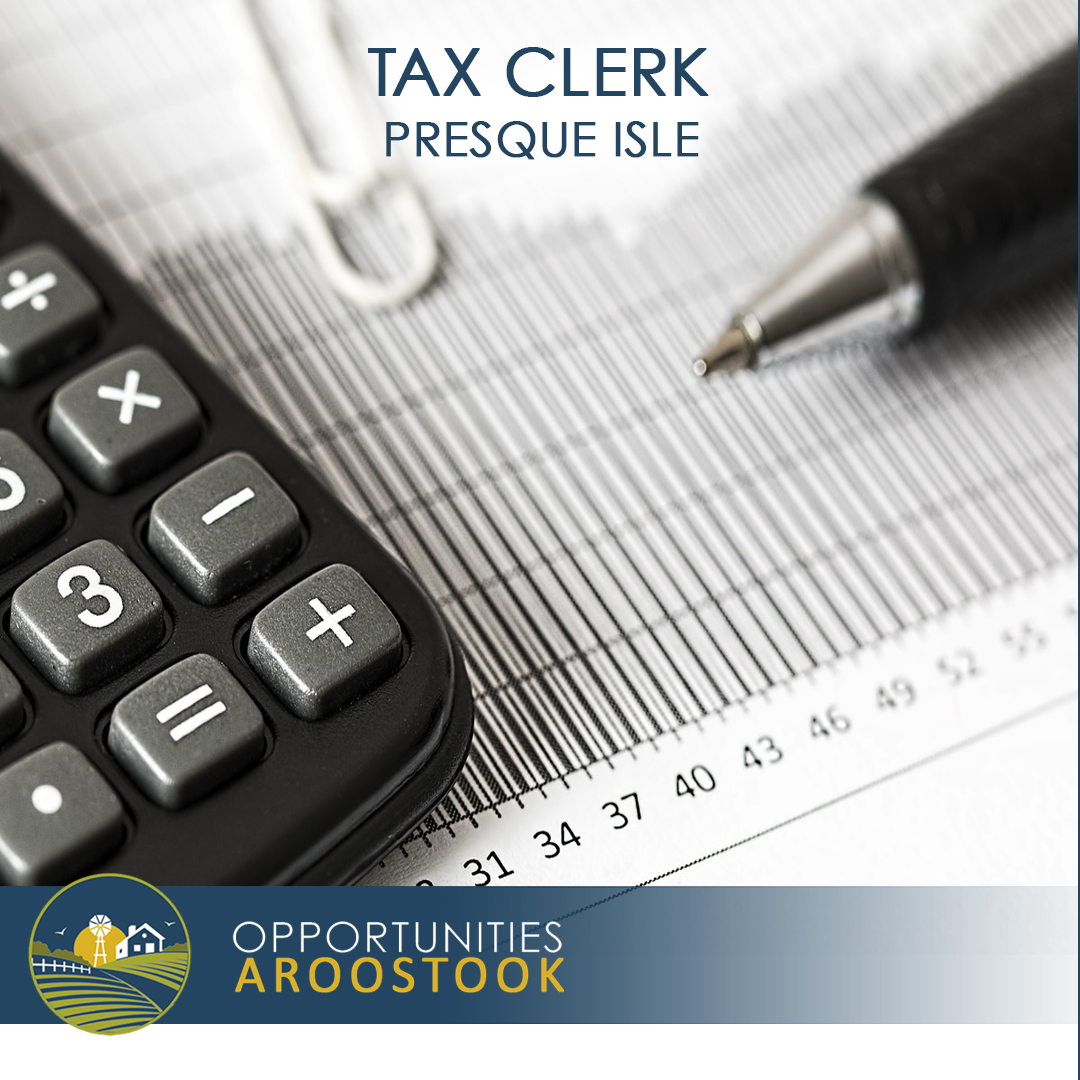 OppAroostook's tweet photo. The City of Presque Isle is seeking a qualified candidate to fill the position of Tax Clerk in the Finance Department. Details here: https://t.co/o3spvdl9Lj
#loveyourjob #opparoostook https://t.co/41kGuvV5Jo