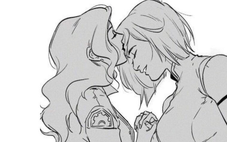 a thread of korrasami holding hands