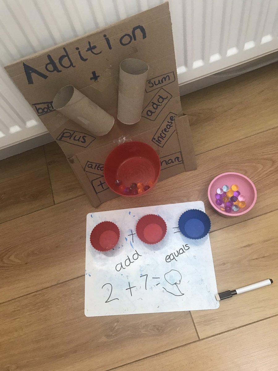 MrsKRGray's tweet photo. ... @alarmstrong17 @livivillageps ELC we played a fab game today to help us explore adding our numbers 0-10 π F wanted to know how to 'write' it out too so we added a whiteboard β¨ #RealisingtheAmbition #playplayplay #wlnumeracy #makingmathsmarvellous https://t.co/7UCLJszn8s