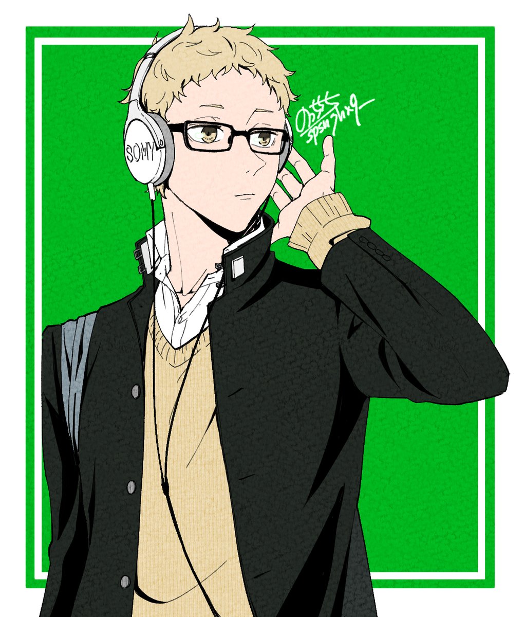 1boy male focus solo glasses strawberry blonde hair food  illustration images