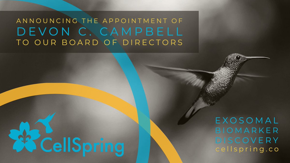 Announcing the addition of <a href="/devonccampbell/">Devon C. Campbell</a> to the <a href="/CellSpring/">CellSpring</a> Board of Directors. Devon was one of our  mentors when we won the 2019 <a href="/MassChallengeCH/">MassChallenge CH</a> platinum award. We're excited to formally have him on our board to help fuel continued growth and success!