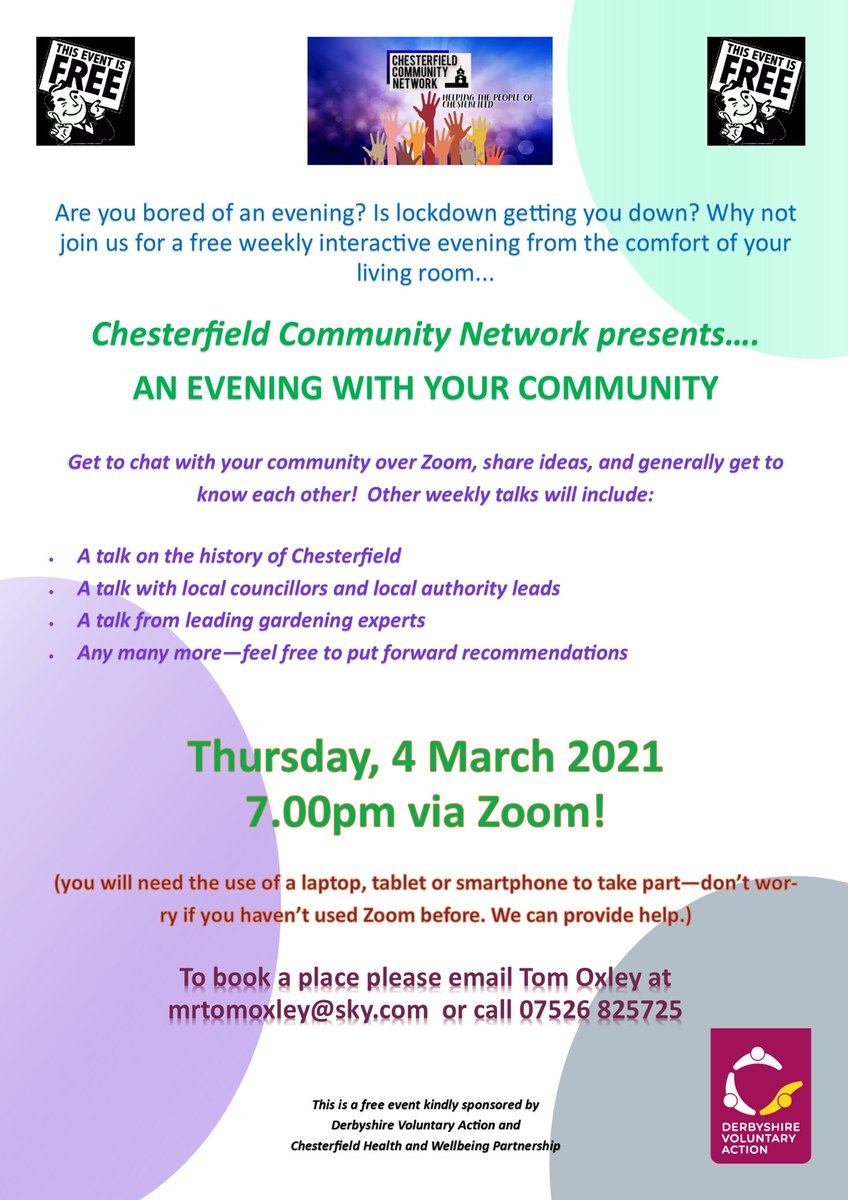 Hi all, is lockdown getting you down? Missing chatting to people? This may be of interest to you. #chesterfield #community #lockdown #mentalhealth #covid #COVID19 #MentalHealthAwareness #MentalHealthMatters #timrtotalk
