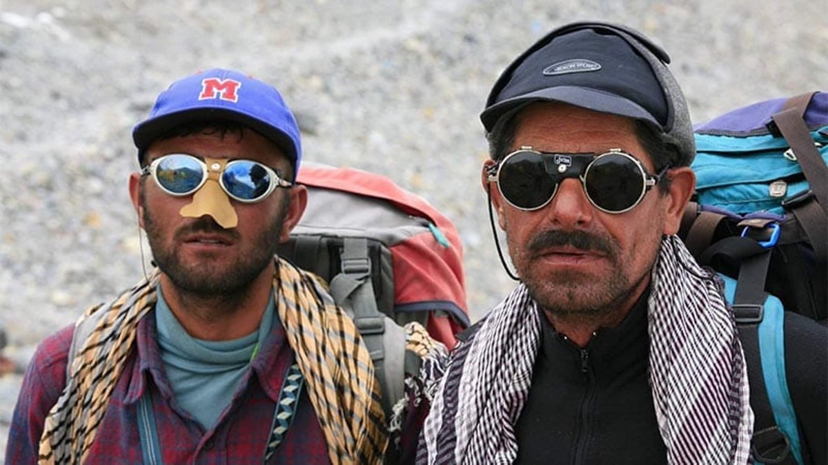 Jehan Baig (left) was a mason by trade who used to build houses in Shimshal. The circumstances didn’t allow him to study much, so he became a porter at the age of 12 to support his family.