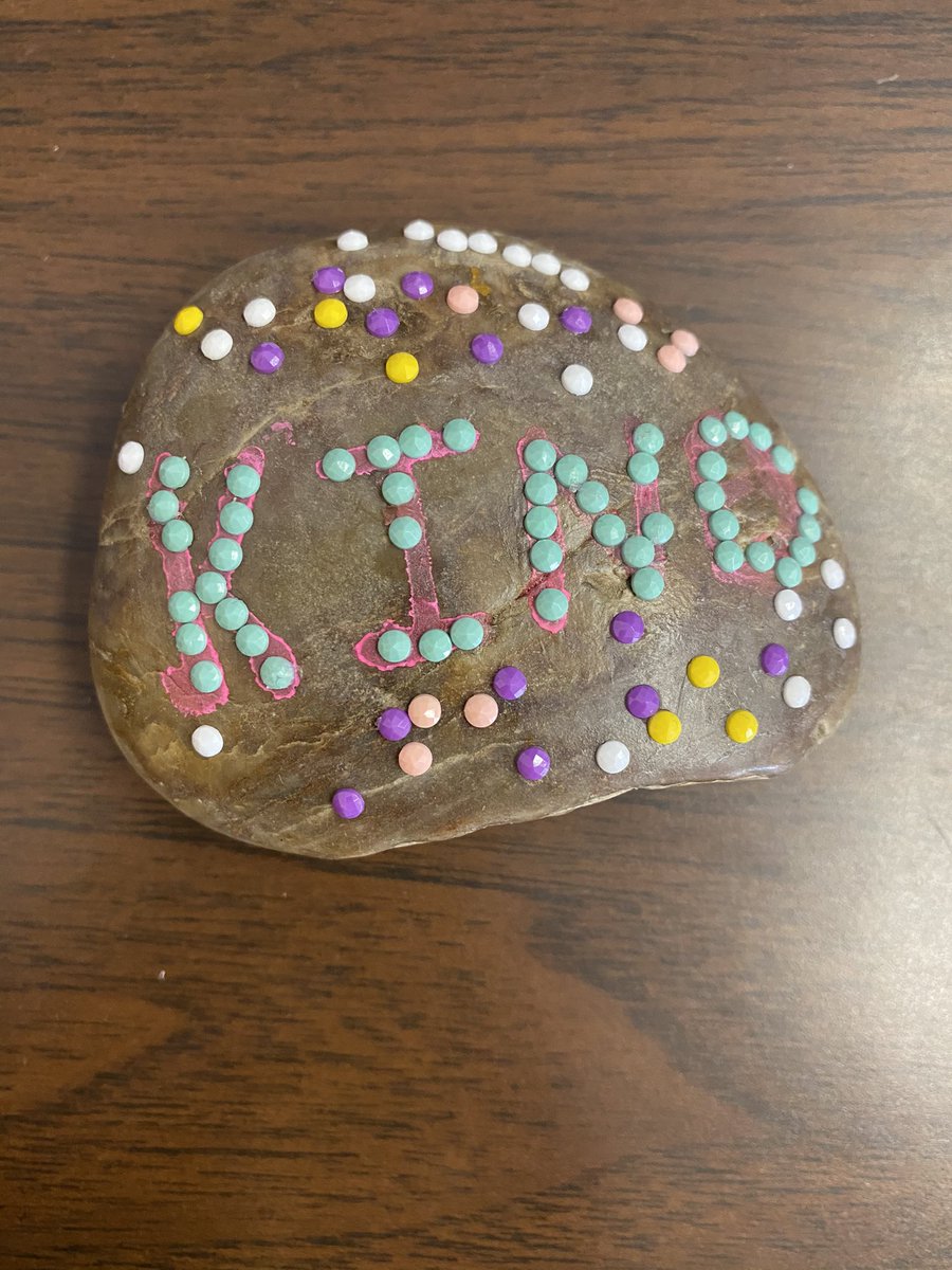 Kindness month is not over yet and we are still getting awesome rocks for our garden! Thank you Grace for your creative rock! <a href="/psiloveyouday/">P.S. I Love You Day</a> <a href="/WHGWashington/">WHGW</a>