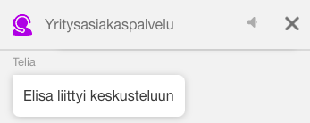 Telian chat-aspasta vastaa Elisa. 🧐