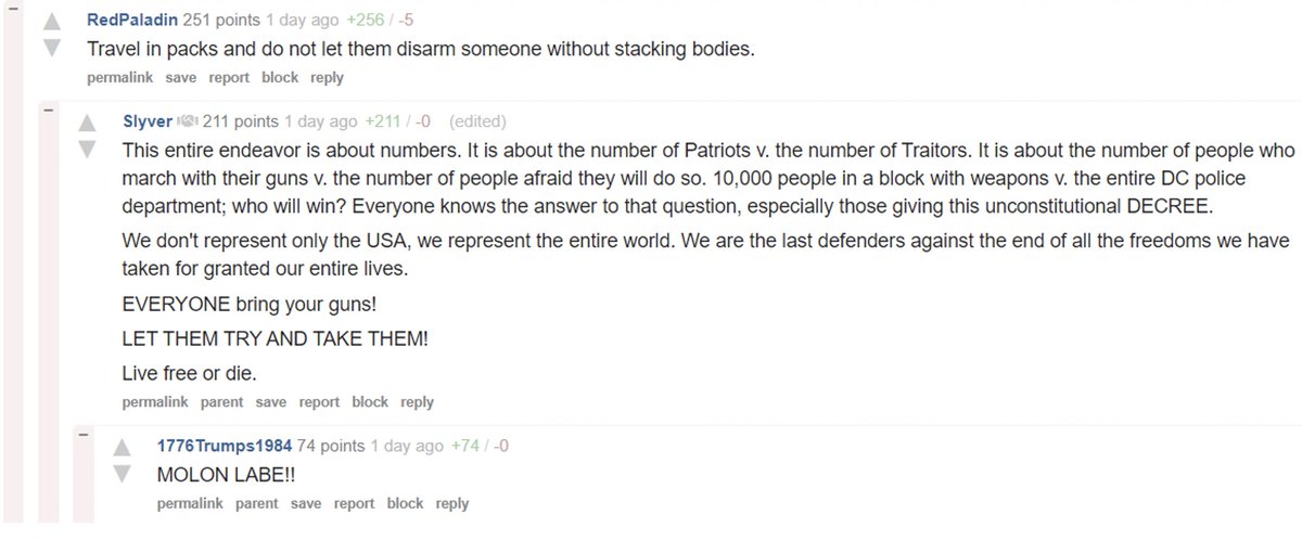 On Jan. 4, two days before the attack, more than 50% of top posts on "TheDonald" forum contained calls for violence in the top five responses, according to nonprofit Advance Democracy. Users on the forum openly fantasized about storming congressional offices.