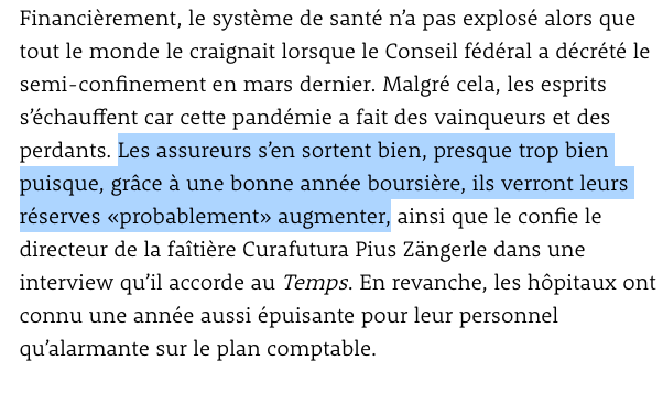 wieselT's tweet photo. Énième rappel que les assurances maladies se foutent de notre gueule: en 2020, leurs réserves ont augmenté.UNE ASSURANCE. MALADIE. QUI FAIT DES RÉSERVES. PENDANT UNE PANDÉMIE. J'en peux plus. https://t.co/iK0v8zD8VY