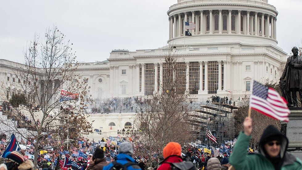 thehill's tweet photo. Man charged in Capitol riot says he worked for FBI, holds top secret security clearance https://t.co/La8hGQaY1j https://t.co/foiWezczcQ