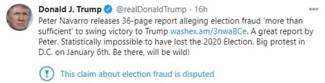 Donald Trump spent months planning the January 6 telling his followers lies about election fraud & encouraging them to “fight” for him. He tweeted about a big protest in D.C. that would be “wild” not peaceful.￼