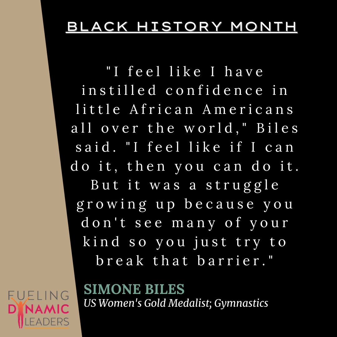 FDLProgram's tweet photo. This month we want to celebrate Black History Month by sharing Black athletes and their success stories on and off the field. First up, is @Simone_Biles! #FDLprogram #BlackHistoryMonth #USAGymnastics https://t.co/SfEVTIwIRu