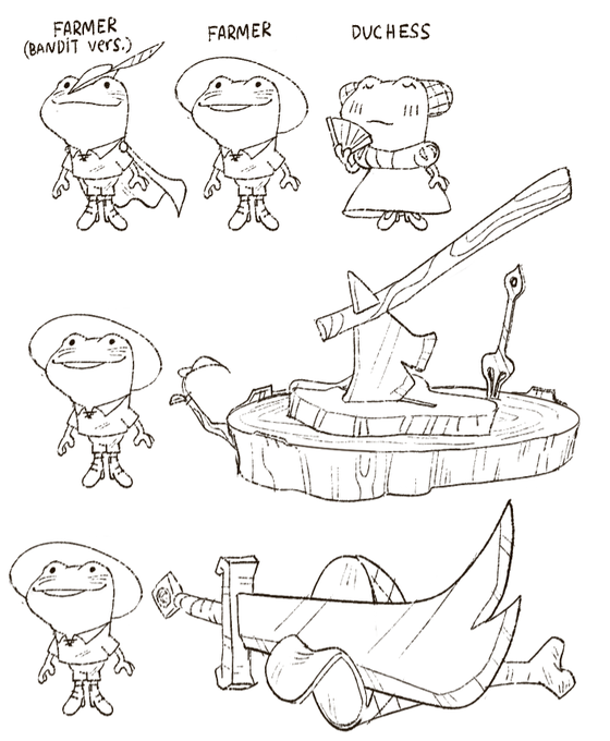 some designs for frog village project i'm doing with @judowna @leiahamart @jannie_pls !! check out their work i love them all immensely 