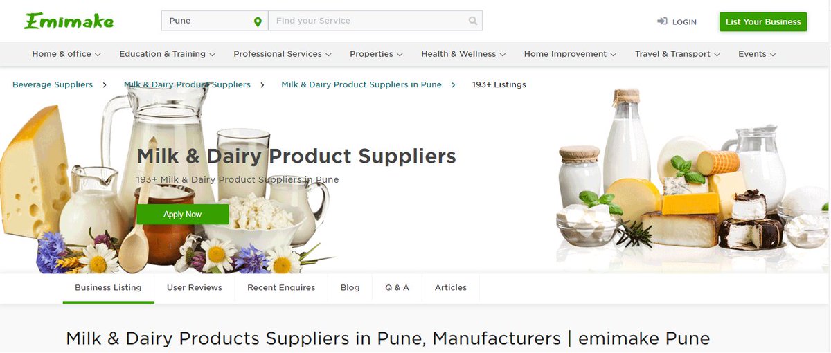 Emimake1's tweet photo. Milk &amp; Dairy Products Suppliers in Pune, Manufacturers | emimake Pune
Milk &amp; Dairy Product Suppliers in Pune - Find the best milk &amp; dairy products suppliers, manufacturers, exporters in Pune and get more.

https://t.co/YquhK4jBmm

https://t.co/0PlubVi5GZ https://t.co/heU3B1gyR4