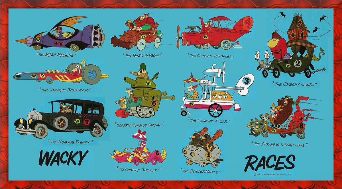 Number 10The Wacky Races Cars - all of them