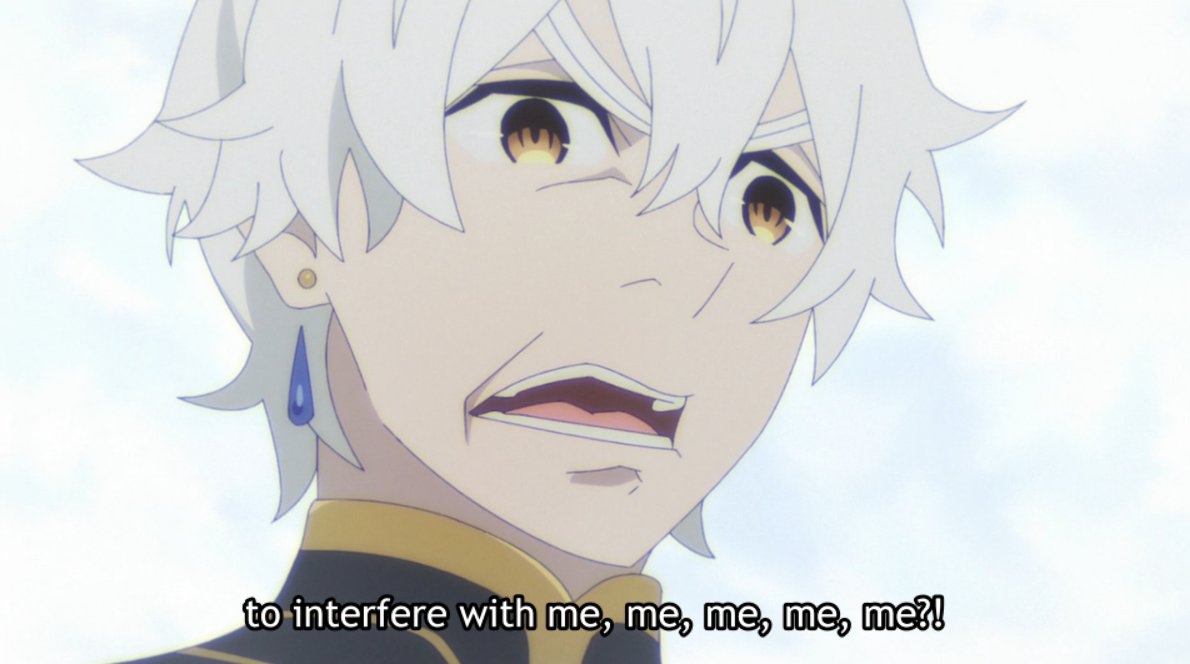 When things don't go his way & Regulus loses his cool to go on a tantrum, his "me"s become emphasized. His true self, like an egotistical child, shows through; it's all about "me, me, me". He's in his own tiny world where he comes first, & everyone else might as well not exist.