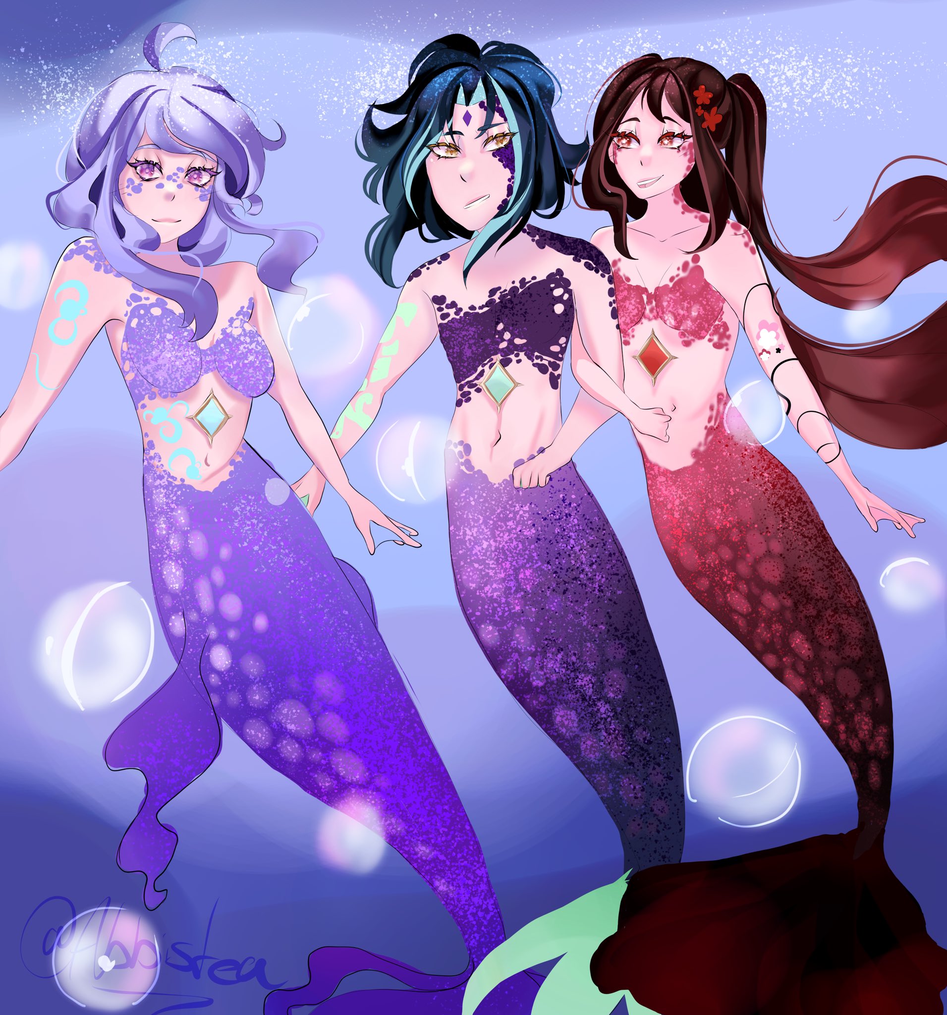Pink Women Enthusiast Twitterissa Haha Mermaid Au Ganyu Xiao And Hu Tao Go Brrr Genshinimpact 原神 Genshinimpactfanart T Co Ketq7pw0wt Twitter