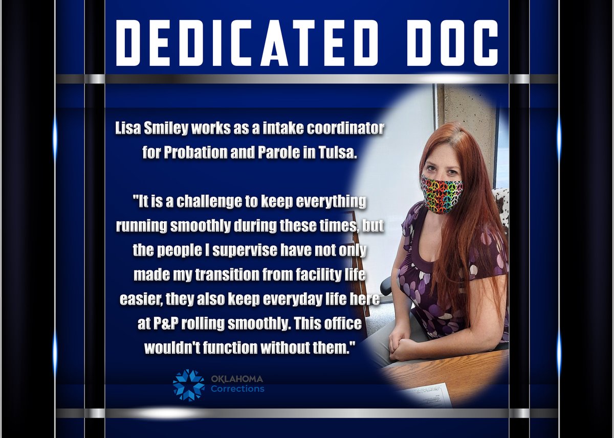 OklaDOC's tweet photo. #DedicatedDOC #IntakeCoordinator #Probation #Parole #COVID19 https://t.co/IuulRKEPZ7