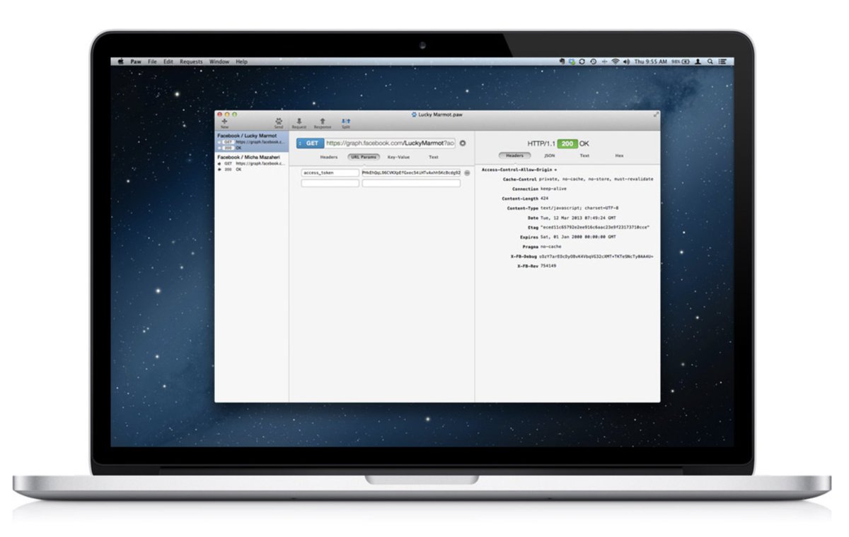 That's how the first version of Paw looked like. It was on OS X 10.8 Mountain Lion. Yes, still at the time of big cat names.