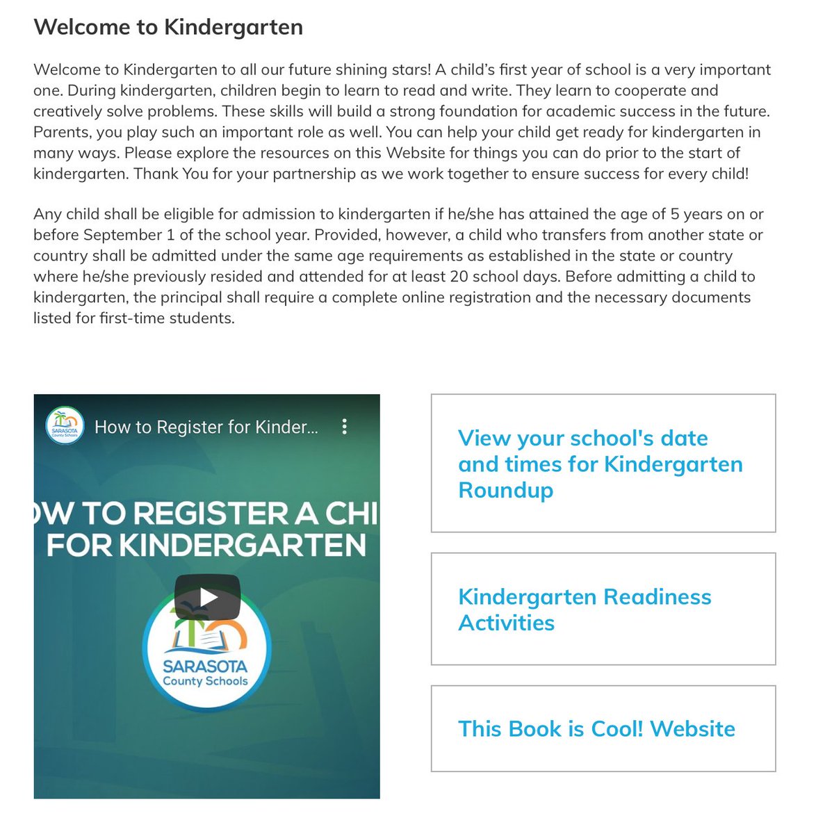 Sarasota County Schools is gearing up for Kindergarten registrations...and look! They've included a link to #THISBOOKISCOOL! on their webisite <a href="/sarasotaschools/">Sarasota Schools</a> <a href="/ThePattersonFdn/">The Patterson Foundation</a> <a href="/SuncoastCGLR/">Suncoast GL Reading</a>
