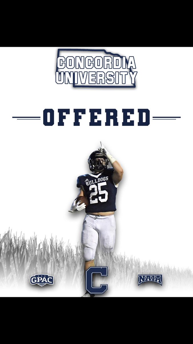 Blessed to say I have received an offer from Concordia University, Nebraska