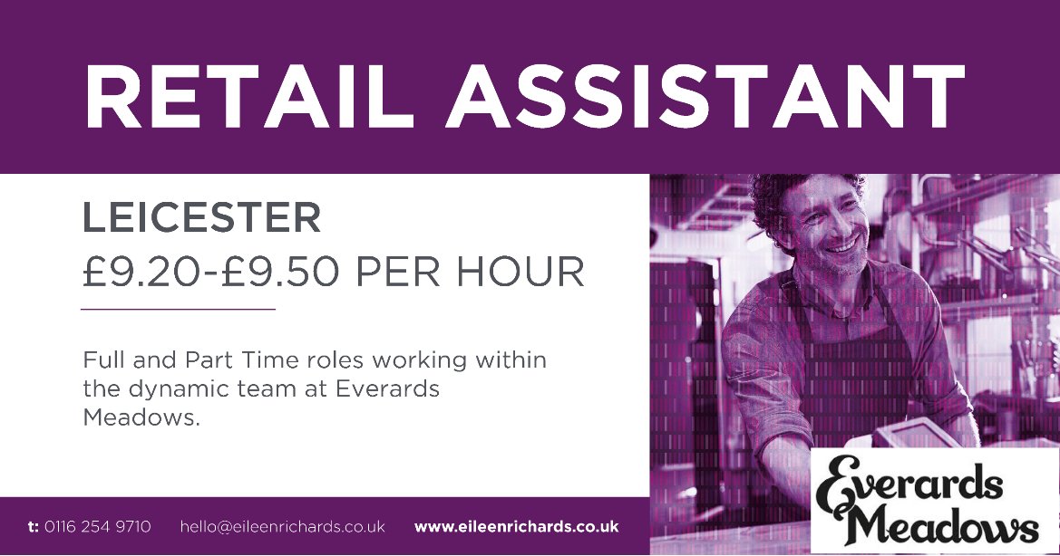 ERRECRUITMENT1's tweet photo. Are you seeking a #Retail Assistant role working in the brand new store at Everards Meadows? Contact us today at everards@eileenrichards.co.uk https://t.co/N8Q2QjEgon