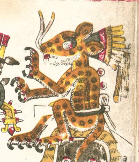 Na cosmologia asteca, o deus Tezcatlipoca era considerado o ‘padroeiro’ dos naguals, seu nagual era o Jaguar, na qual suas manchas simbolizavam o céu estrelado. Nessa forma, Tezcatlipoca se apresentava como Tepeyollotl.